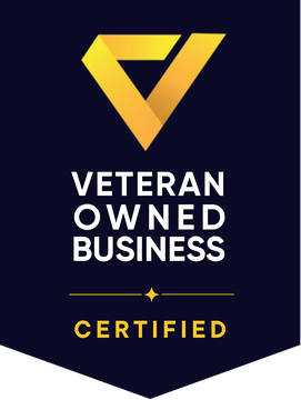Veteran Owned Business Certified, verified by the Veteran Business Community