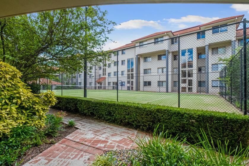 Retirement village grounds and tennis court in Canberra